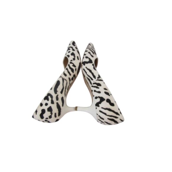 New, Donald Pliner B/W Leopard Haircalf Snow Print Heels in Size 7M, READ - Picture 5 of 10